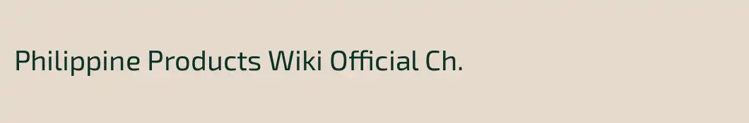 Philippine Products Wiki Official Ch.